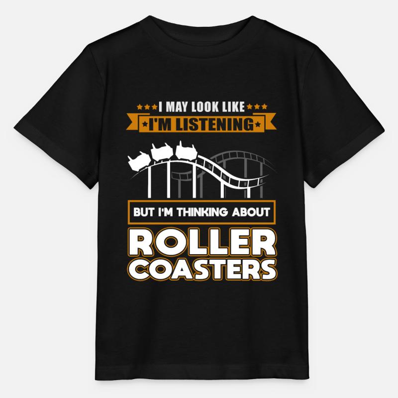 Roller coaster amusement park lovers gift - Stanley/Stella MINI CREATOR Kids’ T-Shirt - black