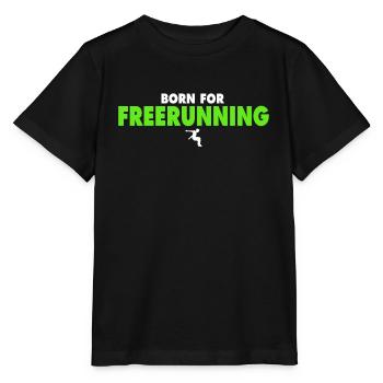 Chemise BORN FOR FREERUNNING - T-shirt bio MINI CREATOR Stanley/Stella Enfant - noir - Devant - Mikhail (115cm)