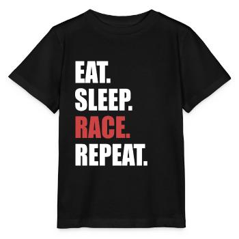 Mange le sommeil répète - T-shirt bio MINI CREATOR Stanley/Stella Enfant - noir - Devant - Mikhail (115cm)