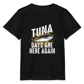 Funny Tuna Fishing Freshwater Saltwater Fish Gift - Stanley/Stella MINI CREATOR Kids’ T-Shirt - black - Front - Mikhail (115cm)