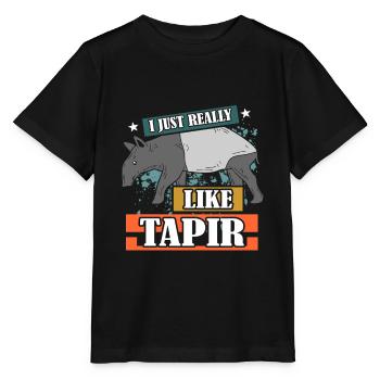 tapir - T-shirt bio MINI CREATOR Stanley/Stella Enfant - noir - Devant - Mikhail (115cm)