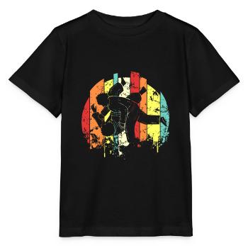 Judo Kampfkunst Kampfsportler - Stanley/Stella Kinder T-Shirt MINI CREATOR  - Schwarz - Vorne - Mikhail (115cm)