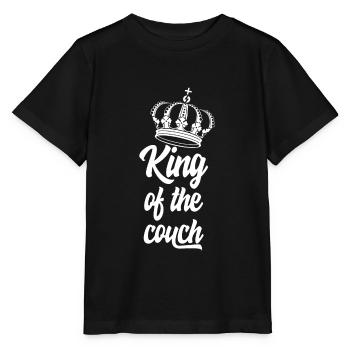King of the couch - Stanley/Stella MINI CREATOR Kids’ T-Shirt - black - Front - Mikhail (115cm)