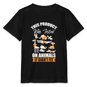 Product that has been tested on animals - Stanley/Stella MINI CREATOR Kids’ T-Shirt - black - Front - Mikhail (115cm)