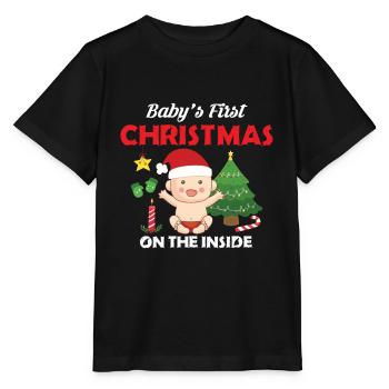 Baby’s First Christmas On The Inside Funny - T-shirt bio MINI CREATOR Stanley/Stella Enfant - noir - Devant - Mikhail (115cm)