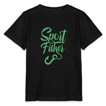 Pêcheurs pêcheurs pêche sportive pêche pêcheurs sportifs - T-shirt bio MINI CREATOR Stanley/Stella Enfant - noir - Devant - Mikhail (115cm)