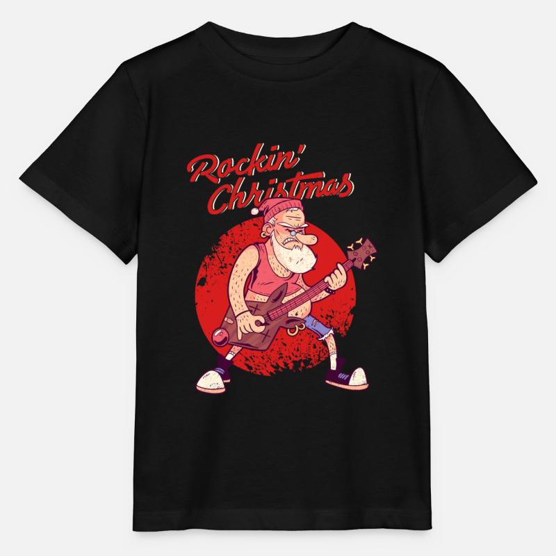 Rockin Christmas Weihnachtsmann Nikolaus Geschenk - Stanley/Stella Kinder T-Shirt MINI CREATOR  - Schwarz