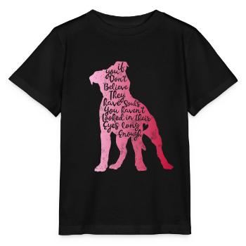 Pitbull Seelen - Stanley/Stella Kinder T-Shirt MINI CREATOR  - Schwarz - Vorne - Mikhail (115cm)