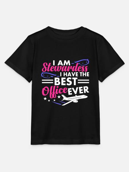 Stewardess - Stanley/Stella Kinder T-Shirt MINI CREATOR  - Schwarz