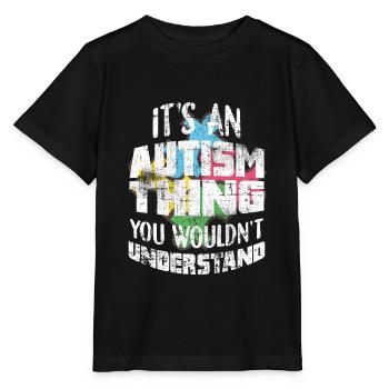 autisme - T-shirt bio MINI CREATOR Stanley/Stella Enfant - noir - Devant - Mikhail (115cm)
