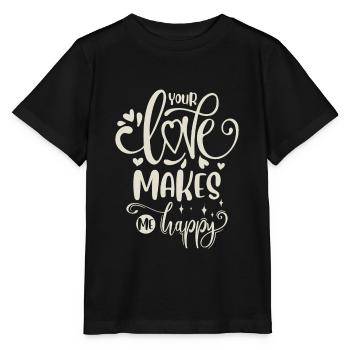 Liebe Zitat - Stanley/Stella Kinder T-Shirt MINI CREATOR  - Schwarz - Vorne - Mikhail (115cm)
