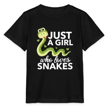 serpent - T-shirt bio MINI CREATOR Stanley/Stella Enfant - noir - Devant - Mikhail (115cm)
