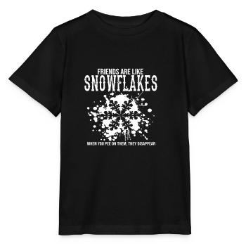 Snowflakes - Stanley/Stella MINI CREATOR Kids’ T-Shirt - black - Front - Mikhail (115cm)
