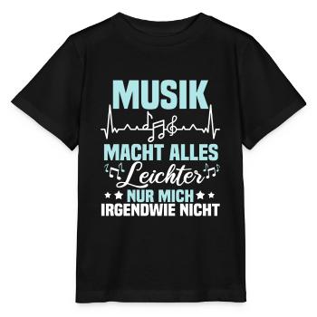 Musik Alles Leichter - Nur Mich Irgendwie Nicht - Stanley/Stella Kinder T-Shirt MINI CREATOR  - Schwarz - Vorne - Mikhail (115cm)