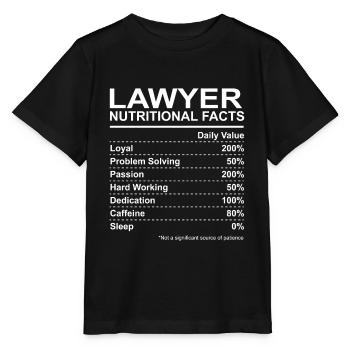 Lawyer Nutritional Facts - Stanley/Stella MINI CREATOR Kids’ T-Shirt - black - Front - Mikhail (115cm)