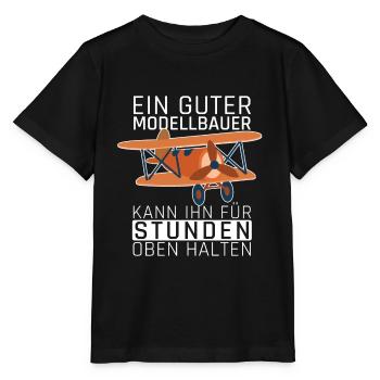 Modellbauer RC Modellbau Modellflug Geschenkidee - Stanley/Stella Kinder T-Shirt MINI CREATOR  - Schwarz - Vorne - Mikhail (115cm)