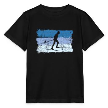 Ski ski de fond - T-shirt bio MINI CREATOR Stanley/Stella Enfant - noir - Devant - Mikhail (115cm)