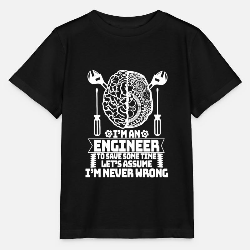 Engineer graduate diploma engineers gift - Stanley/Stella MINI CREATOR Kids’ T-Shirt - black