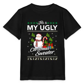 Ugly Christmas Christmas - Stanley/Stella MINI CREATOR Kids’ T-Shirt - black - Front - Mikhail (115cm)