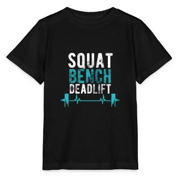Powerlifting Powerlifting Heartbeat Squat Bench - Stanley/Stella MINI CREATOR Kids’ T-Shirt - black - Front - Mikhail (115cm)