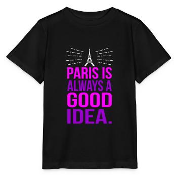 Paris - Stanley/Stella Kinder T-Shirt MINI CREATOR  - Schwarz - Vorne - Mikhail (115cm)