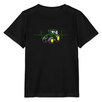 Cardio-battement tracteur - T-shirt bio MINI CREATOR Stanley/Stella Enfant - noir - Devant - Mikhail (115cm)