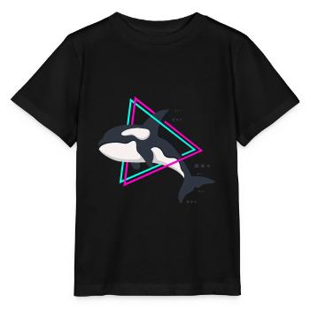 killer whale - Stanley/Stella MINI CREATOR Kids’ T-Shirt - black - Front - Mikhail (115cm)