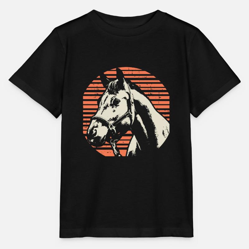 Pferd - Stanley/Stella Kinder T-Shirt MINI CREATOR  - Schwarz