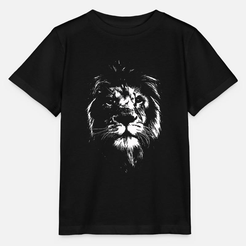 Lion lion face - T-shirt bio MINI CREATOR Stanley/Stella Enfant - noir
