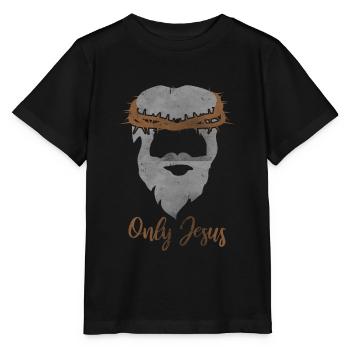 Jésus - seul Jésus - T-shirt bio MINI CREATOR Stanley/Stella Enfant - noir - Devant - Mikhail (115cm)
