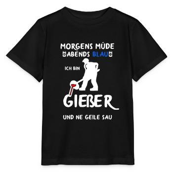 Gießer Giesser Schmelzer Gießereimechaniker - Stanley/Stella Kinder T-Shirt MINI CREATOR  - Schwarz - Vorne - Mikhail (115cm)