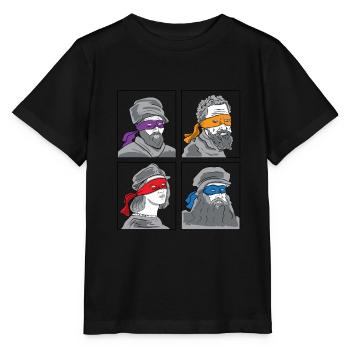 Leonardo Donatello Michelangelo Raphael Geschenk - Stanley/Stella Kinder T-Shirt MINI CREATOR  - Schwarz - Vorne - Mikhail (115cm)