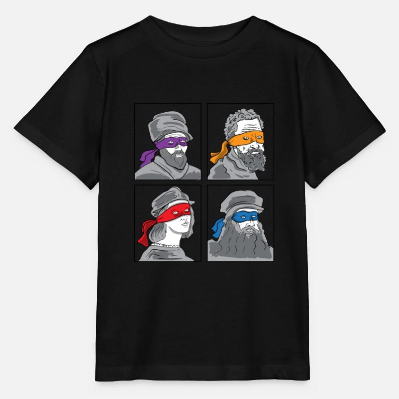 Leonardo Donatello Michelangelo Raphael cadeau - T-shirt bio MINI CREATOR Stanley/Stella Enfant - noir