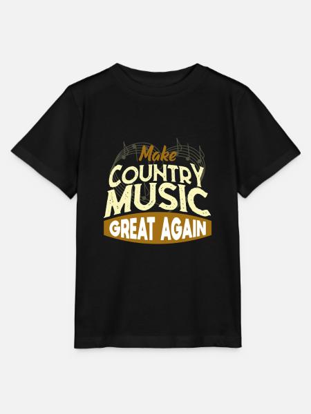 Country Musik - Stanley/Stella Kinder T-Shirt MINI CREATOR  - Schwarz
