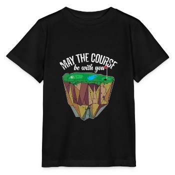 Golf Course Golf Golfball - Stanley/Stella MINI CREATOR Kids’ T-Shirt - black - Front - Mikhail (115cm)