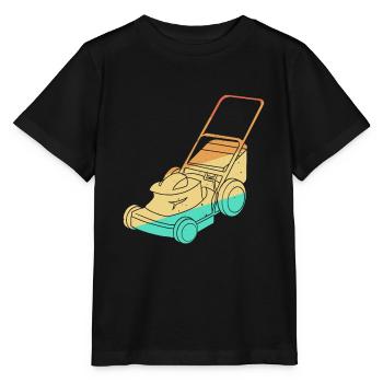 Tondeuse à gazon Tondeuse vintage retro - T-shirt bio MINI CREATOR Stanley/Stella Enfant - noir - Devant - Mikhail (115cm)