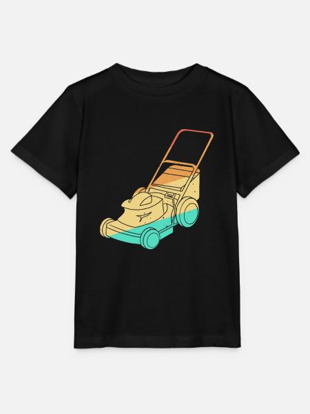 Rasen Mähen Rasenmäher Vintage Retro - Stanley/Stella Kinder T-Shirt MINI CREATOR - Schwarz