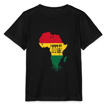 Afrique - T-shirt bio MINI CREATOR Stanley/Stella Enfant - noir - Devant - Mikhail (115cm)