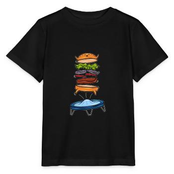 Burger Fast Surpoids Incursing Sport Cadeau - T-shirt bio MINI CREATOR Stanley/Stella Enfant - noir - Devant - Mikhail (115cm)