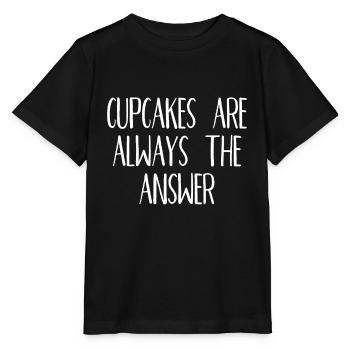 Cupcake muffin baked goods pastry baking gift - Stanley/Stella MINI CREATOR Kids’ T-Shirt - black - Front - Mikhail (115cm)
