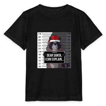 Waschbär Weihnachten Gefängnis Geschenk - Stanley/Stella Kinder T-Shirt MINI CREATOR  - Schwarz - Vorne - Mikhail (115cm)