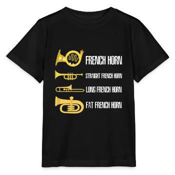 Types de musiciens de trompette en laiton - T-shirt bio MINI CREATOR Stanley/Stella Enfant - noir - Devant - Mikhail (115cm)
