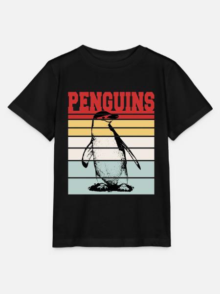 PENGUINS - Stanley/Stella Kinder T-Shirt MINI CREATOR - Schwarz