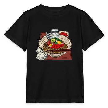 Raton laveur - T-shirt bio MINI CREATOR Stanley/Stella Enfant - noir - Devant - Mikhail (115cm)