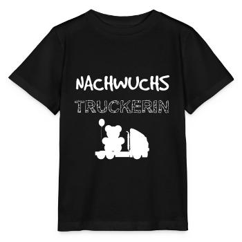 Nachwuchs Truckerin - Geburt Baby Geschenk Kind - Stanley/Stella Kinder T-Shirt MINI CREATOR  - Schwarz - Vorne - Mikhail (115cm)