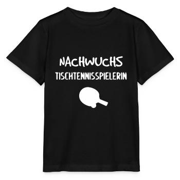 Nachwuchs Tischtennisspielerin - Geburt Baby Kind - Stanley/Stella Kinder T-Shirt MINI CREATOR  - Schwarz - Vorne - Mikhail (115cm)