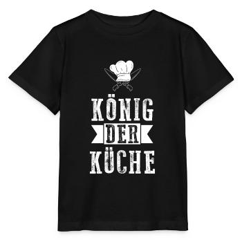 König Der Küche - Stanley/Stella Kinder T-Shirt MINI CREATOR  - Schwarz - Vorne - Mikhail (115cm)
