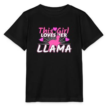 Lama - Stanley/Stella Kinder T-Shirt MINI CREATOR  - Schwarz - Vorne - Mikhail (115cm)