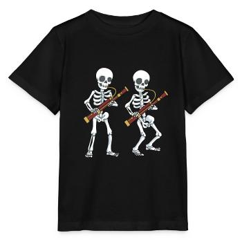 Bassoon Tshirt Big Band Skeleton Bassoon Bassoon - Stanley/Stella MINI CREATOR Kids’ T-Shirt - black - Front - Mikhail (115cm)