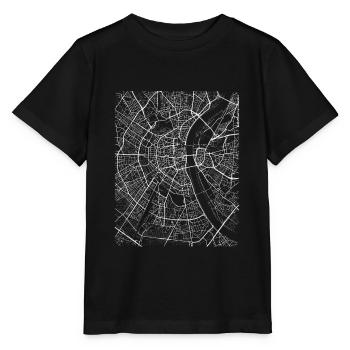 Minimal Köln Zentrum Stadtplan und Straßen - Stanley/Stella Kinder T-Shirt MINI CREATOR  - Schwarz - Vorne - Mikhail (115cm)
